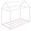 Lit simple en bois, blanc