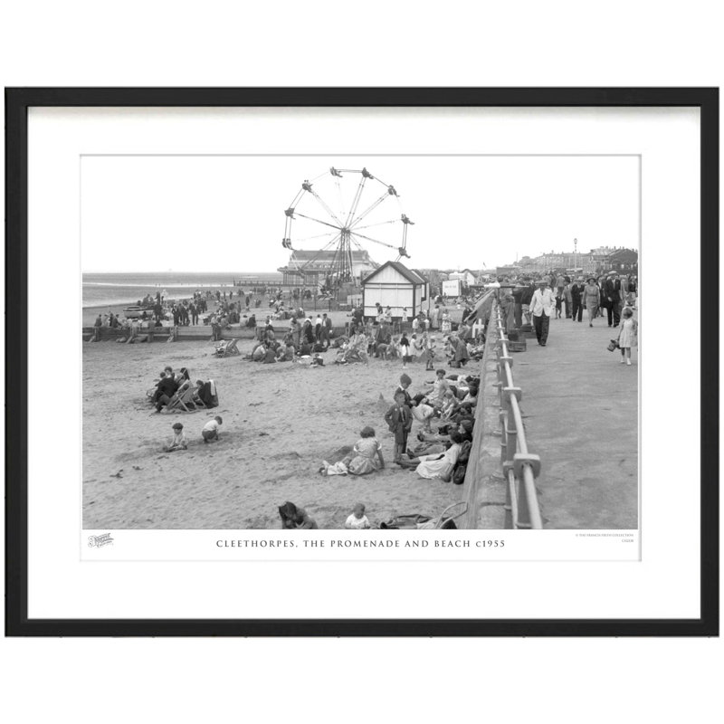 Cleethorpes, The Promenade And Beach C1955 by Francis Frith - Single Picture Frame Print, 40cm H x 50cm W x 2.3cm D