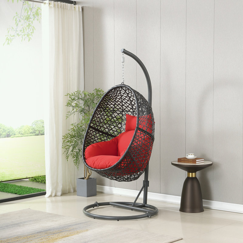 Fauteuil œuf pour 1 personne Cythia, Rouge