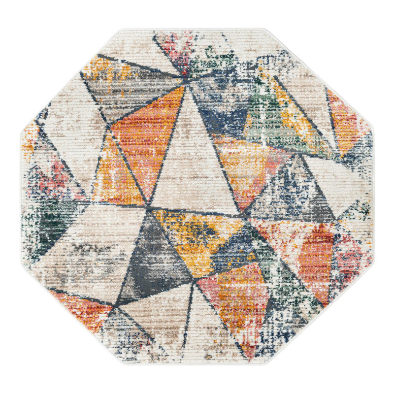 Caparro Geometric Rug, Octagon 4'1" x 4'1"