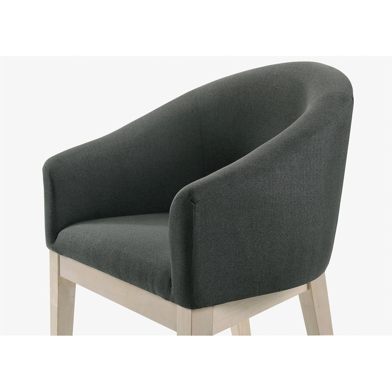 Ensemble de 2 fauteuils tonneau en tissu gris 23 po Neroli