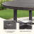 Patio 61.45" Round Dining Table With Lazy Suan And Umbrella Hole-9122822