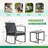 2-person Outdoor Resin Rocking Chair Set With Tempered Glass Table & Cushions, Dining Set For Outdoor Living-892450642