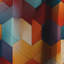 Chromat Tiles I - Rideau géométrique abstrait - Rideau en velours à formes géométriques occultant - 1 panneau-107534706