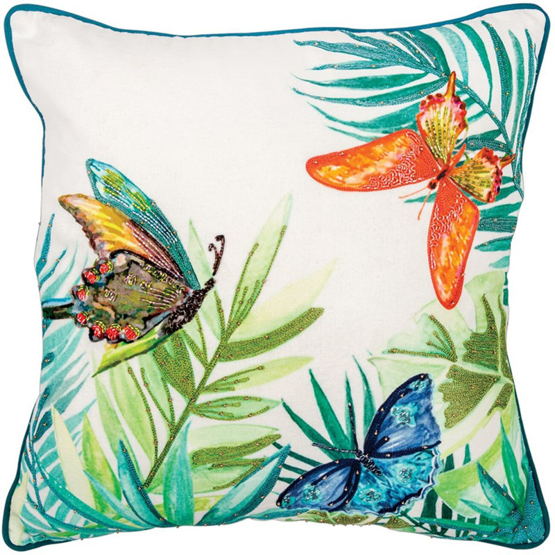  Housse de coussin carré en coton et insert