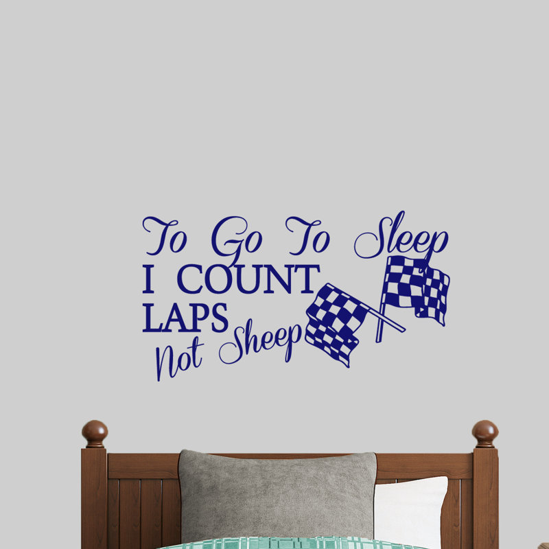Adhésif décoratif Imhoff to Go to Sleep I Count Laps, Bleu marine