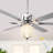 65" Modern Crystal Ceiling Fan with Lights and Remote, 6 Speeds Reversible Chandelier Ceiling Fan