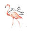«Be différent Flamingo II» par Tiffany Hakimipour - impression d'art graphique-52878142-52878143-52878144