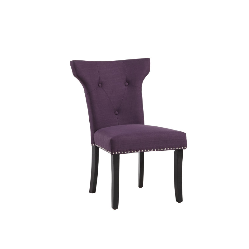 Chaise rembourrée Roseta, Aubergine