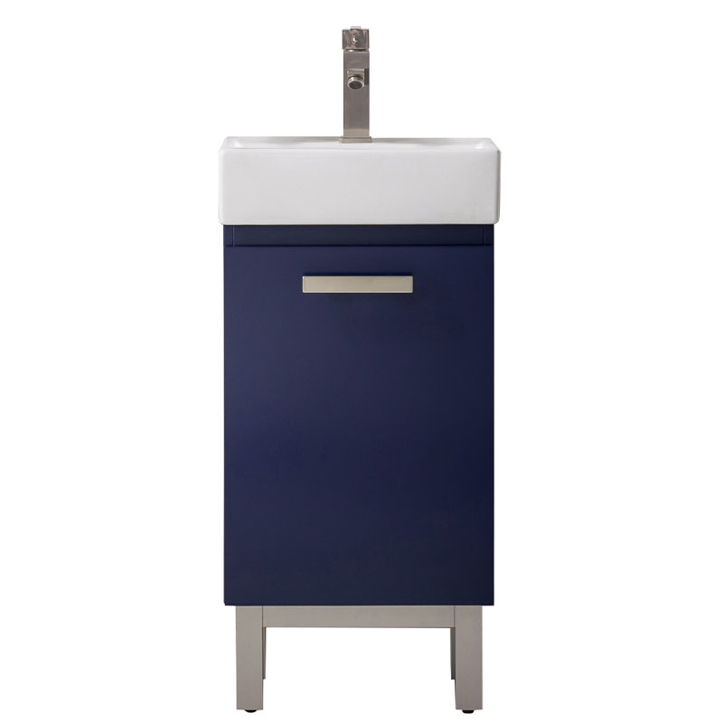 Ensemble de meuble-lavabo simple 16,5 po Jarrettsville, bleu
