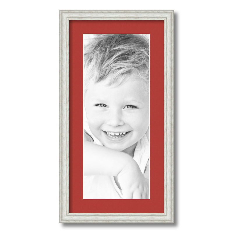 12x24 Deep Red and Off-White Wood Picture Frame