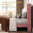 Low-Profile Velvet Upholstered Platform Bed with Wingbacks-244944534-244944620