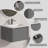 24” Single Wall-Mounted Bathroom Vanity With Ceramic Top, Floating Cabinet with Soft-Close Drawer, Gray