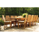 Chelsea Outdoor 13 - Piece Teak Dining Set