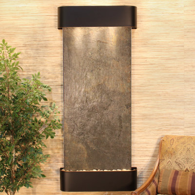 Inspiration Falls Natural Stone Fountain with Light