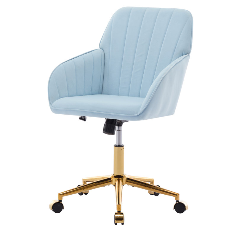 Chaise de bureau réglable, chaise pivotante ergonomique, siège à dossier, confortable pour les longues séances, Doré