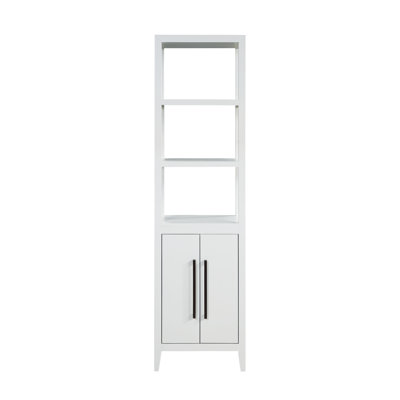Adrienne Solid Wood Freestanding Linen Cabinet