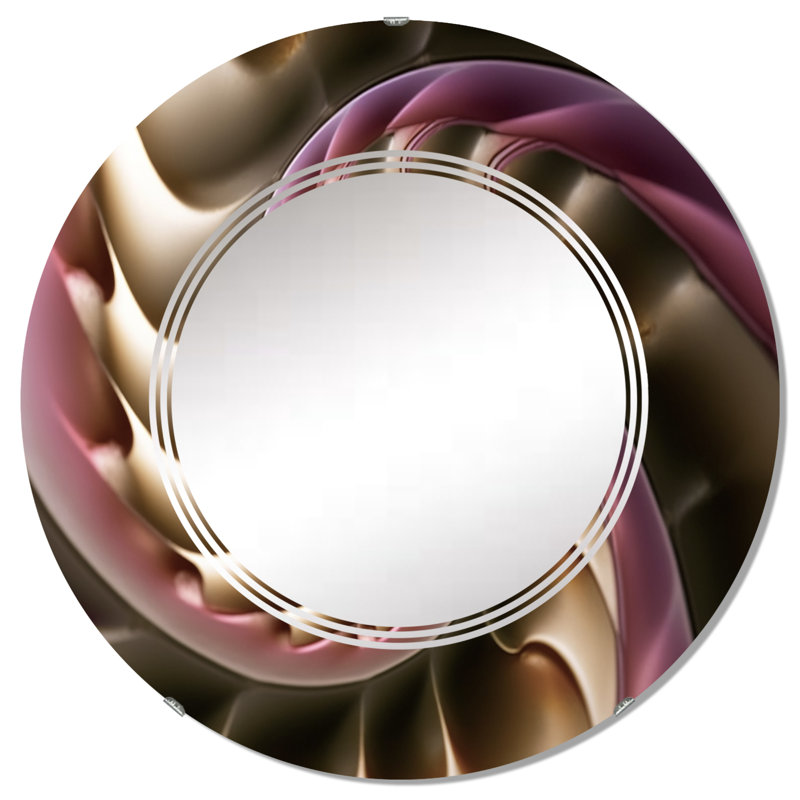 Anamur - Miroir mural moderne rond, 32 po x 32 po