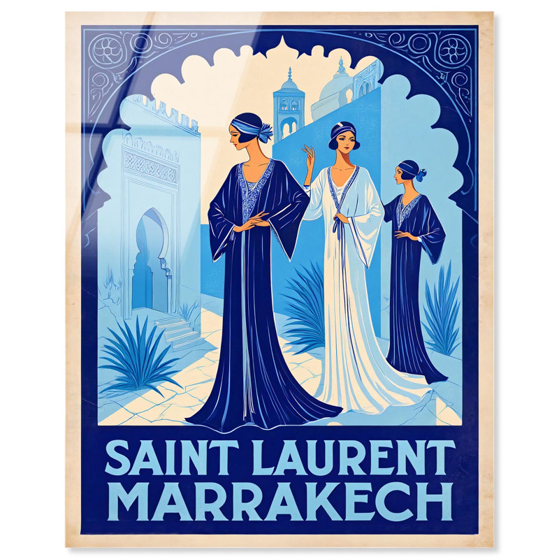 «Marrakech Mystique», reproduction d'art rétro sur toile par Art Remedy, H 20 po x l 16 po