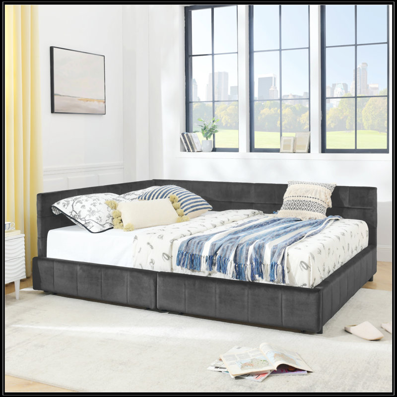 Queen Size Storage Upholstered Tufted Bed