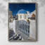 Santorini Sidewalk, reproduction encadrée - bois massif-742768212
