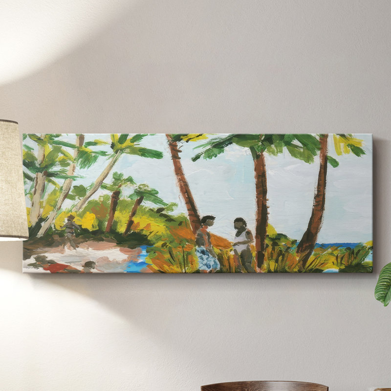 Hot Summer II - Toile tendue avec châssis - Prêt à accrocher, H 16 po x l 40 po