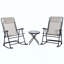 Ensemble de chaises berçantes d'extérieur 3 pièces, ensemble de chaise berçante pliante pour patio avec table basse en verre, appuis-tête pour cour, patio, terrasse, cour-1196862636