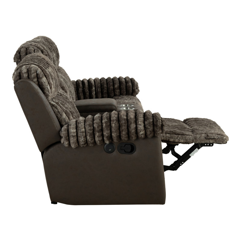 Causeuse inclinable manuelle Shirlene, Brun