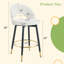 Ensemble de 2 chaises de bar rembourrées pivotantes à 360 ° avec design ergonomique et pieds en métal robustes pour de multiples occasions-825250011