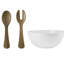 Italian Countryside Salad Bowl with Serving Utensils