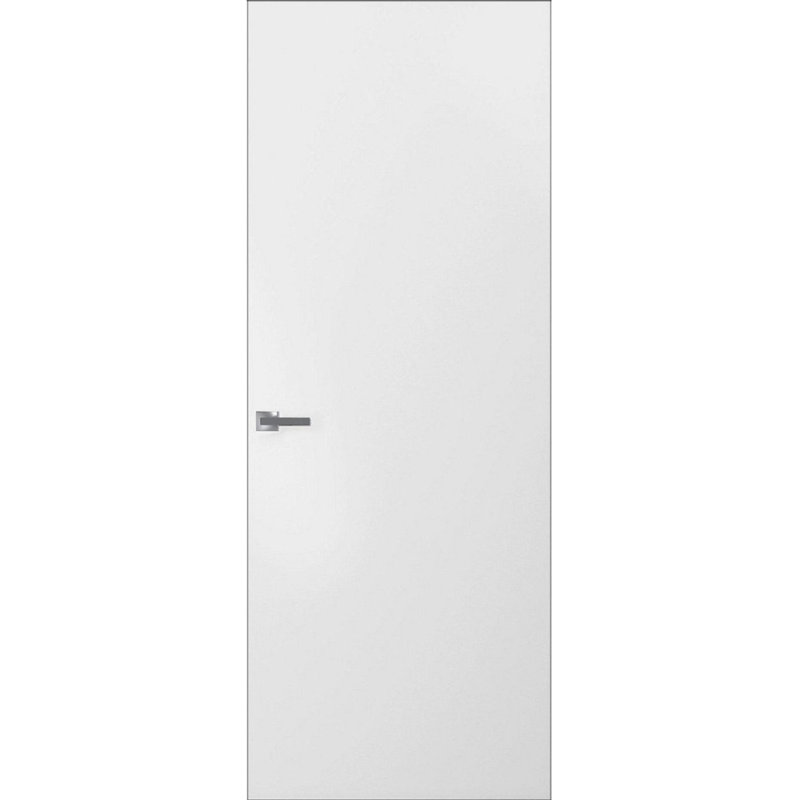 Porte standard en bois et bois massif apprêté, Blanc / noir, Droite, 30 po x 84 po
