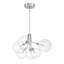 Lustre 6 lumières Meridian en nickel brossé-467454781