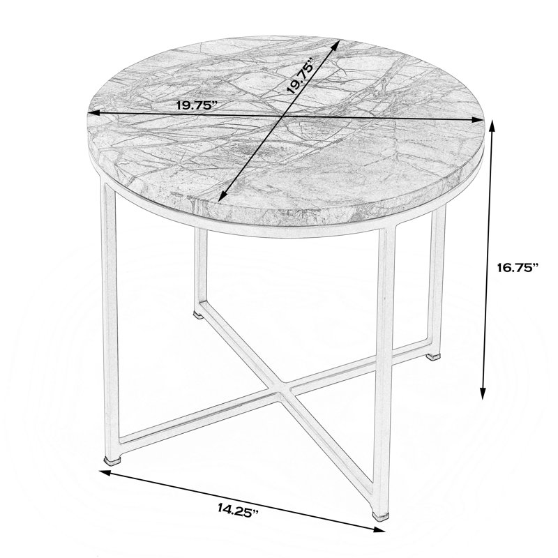 Giovanniya Marble Side Table