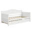 Lit de jour simple en bois avec lit gigogne, canapé-lit pour le salon de la chambre à coucher, blanc-1043769676