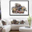 «Animaux sur fond blanc», reproduction d'impression sur toile tendue-26690357