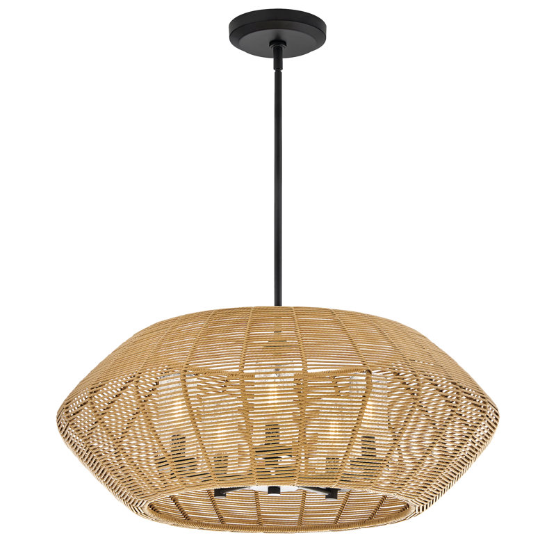 Lustre d'extérieur 5 lumières Luca, Natural