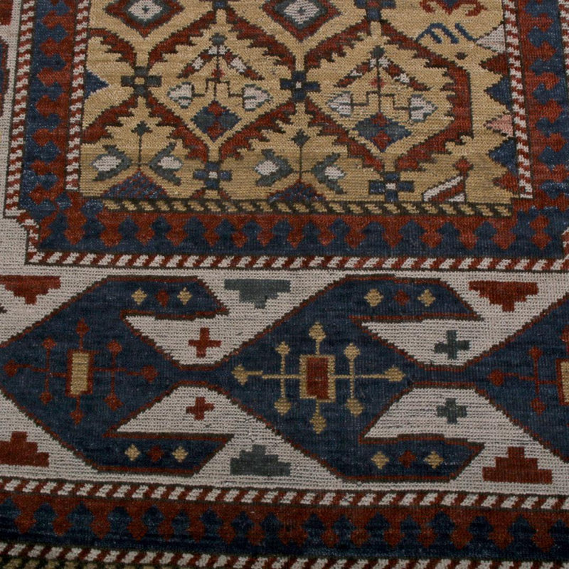 Burano Hand Knotted Wool Geometric Area Rug, Rectangle 10' x 14'