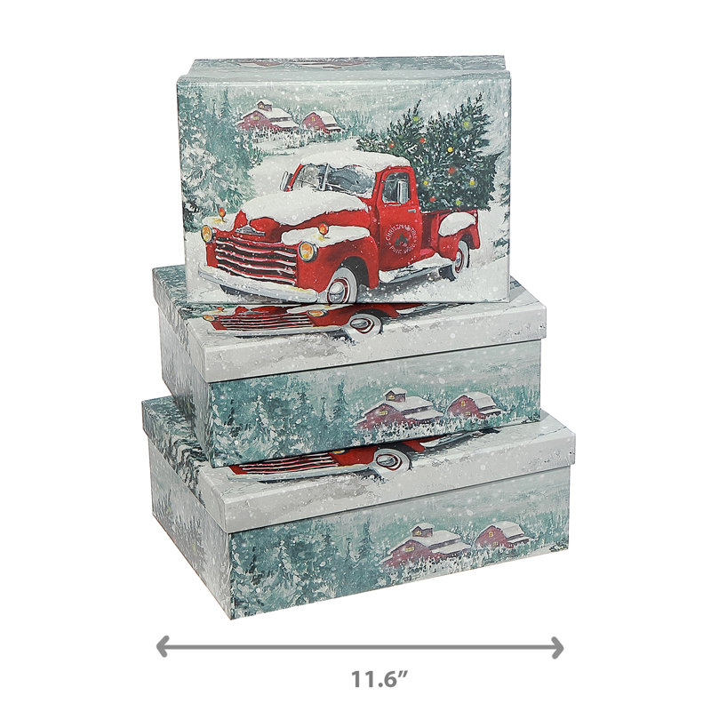 Rect. Nichoirs (camion rouge) (ensemble de 3)