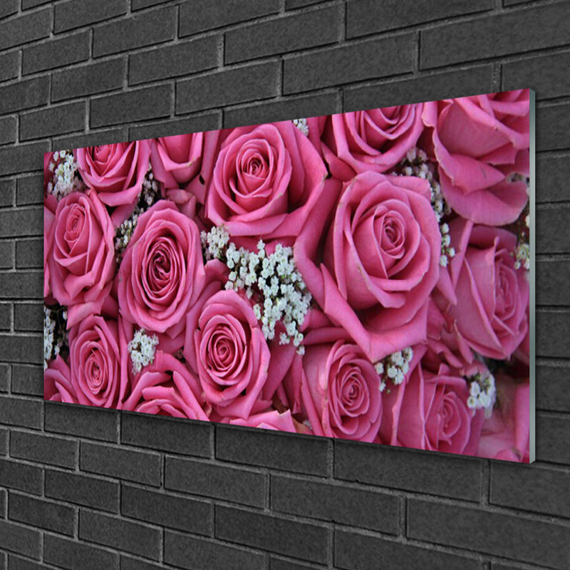 Floral Roses - Unframed Photograph on Glass
