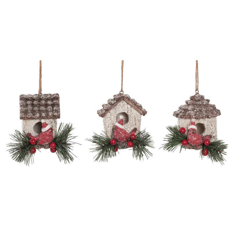  Ensemble de 3 décorations de Noël en résine