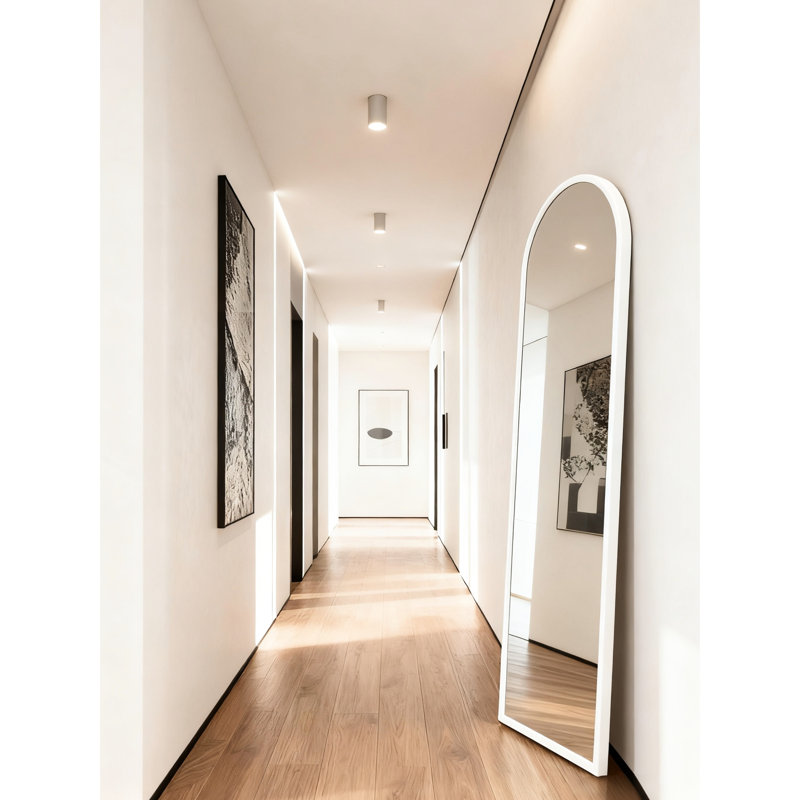 Wall - Mounted 63"X 20" Full Length Mirror, 3Rd Generation Silver Resin Glass, Step By Brightness Tuning, Textured External Coating Body Mirror With Hanging Option, Higher Reflective Surface,