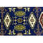 Tapis bleu marine à motif géométrique rectangulaire en laine 2 pi 6 po x 6 pi 1 po Katron