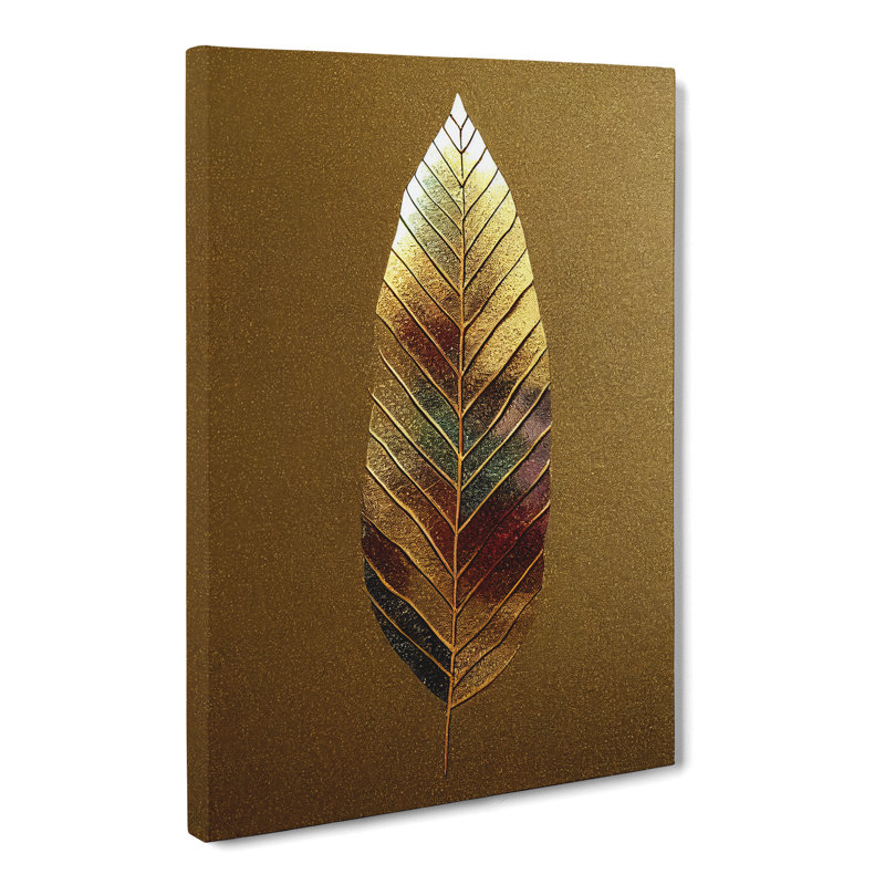 CAN-V0523-998X Forest Gold Leaf - Wrapped Canvas Print, 60cm H x 40cm W x 3cm D