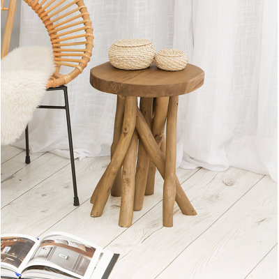 Regina Solid Wood Abstract End Table