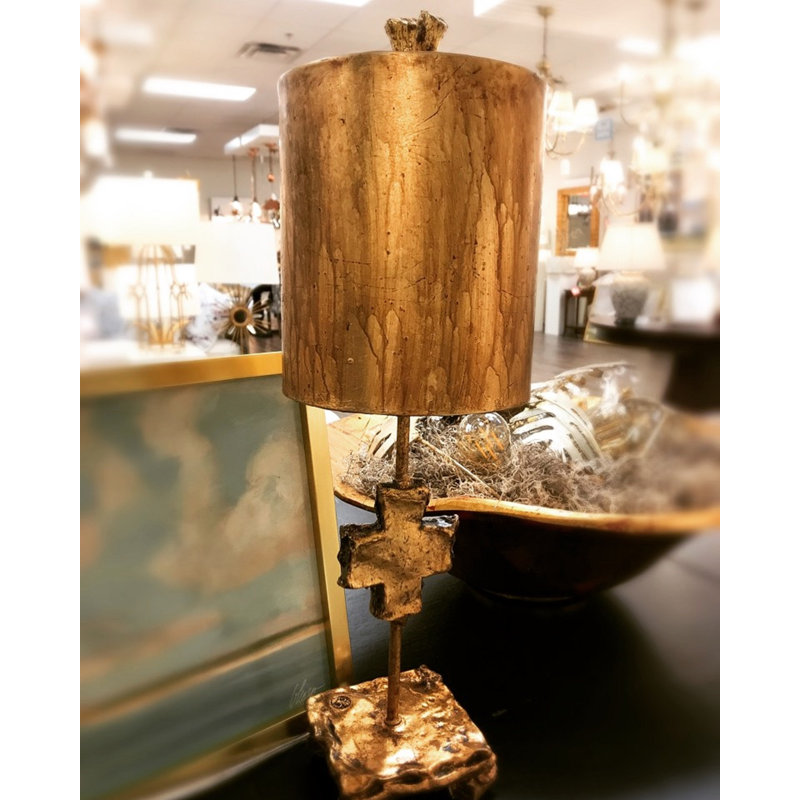 Cross 23" Table Lamp, Gold