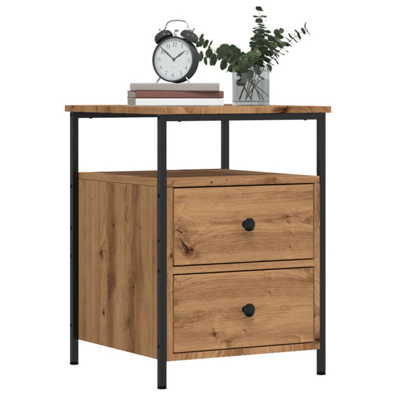Elsinore 44cm W Bedside Table, Artisan Oak, Individual