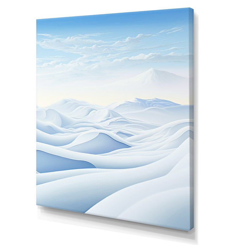 Hiver désert neige paysage, Toile tendue, H 32 po x l 16 po