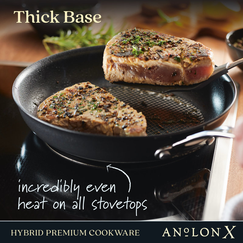 Anolon X Hybrid Nonstick Induction Frying Pan / Skillet, 10" W