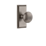 Grandeur Carré Plate Privacy with Fifth Avenue Door Knob