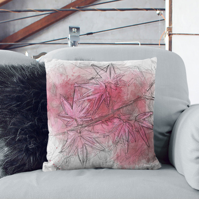 Japanese Maple Tree Scatter Cushion, 40cm H x 40cm W x 15cm D